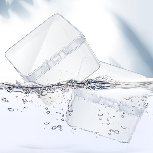 6 Pieces Mini Plastic Clear Beads Storage Containers Box for Collecting Small Items, Beads, Jewelry, Business Cards, Game Pieces, Crafts (2.48 x 2...