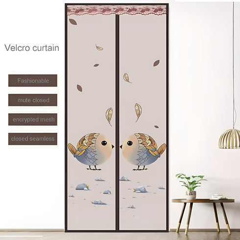 Door mesh Screen with Magnet, Fly Hanging Temporary Magic Patio mesh Magnetic Screen Door mesh Front Door, Back French Mosquito Bug Door Screen ne...