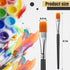 YGAOHF 30 Pcs Kids Paint Brushes - Soft Bristle, Easy Clean, Short Flat, Preschool, Acrylic, Watercolor, Face, Detail...