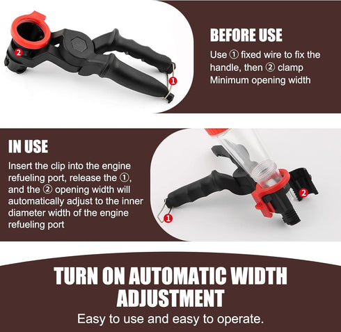 1 PC Car Engine Oil Filling Funnel, Anti-Leak Self-Locking Structure Engine Locking Oil Funnel with Filter, Multi-Functional Replacement Accessori...