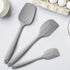 Silicone Spatula 3-piece Set, Ergonomic Handle High Heat-Resistant Spatulas, Non-stick Rubber Spatulas with Stainless Steel Core, Light Grey...