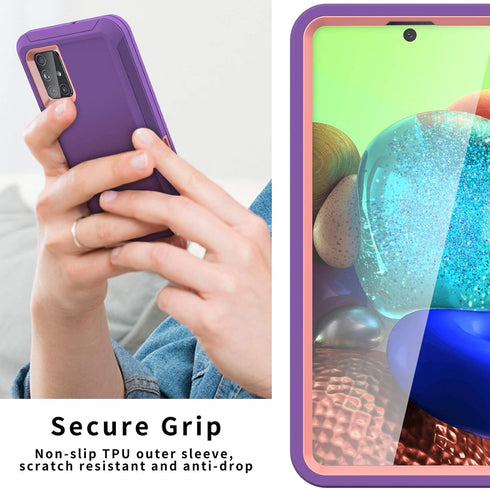 ACAGET for Samsung A71 5G Case, Galaxy A71 Case 5G Heavy Duty Protective Armor Shock-Absorbing Dual Layer Rubber TPU + PC Cover Non-Slip Bumper Ph...