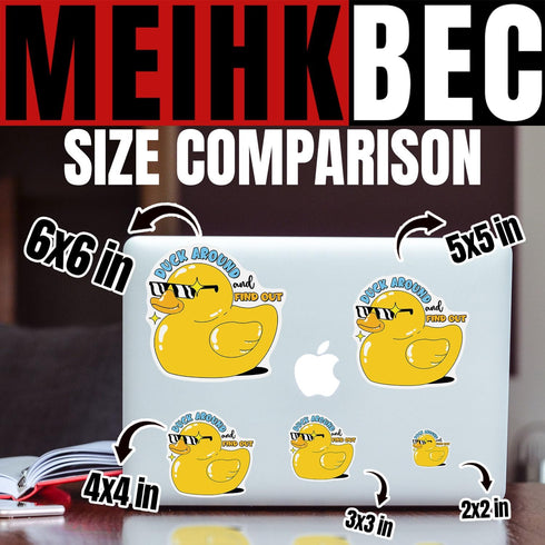 Set 3PCS - Duck Around and Find Out Sticker Funny Meme Cool Duck Die-Cut Waterproof Vinyl Sticker for Hard Hat Laptop Water Bottle Phone Case Car ...