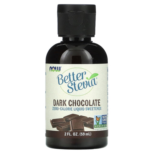 NOW Foods, Better Stevia Liquid, Dark Chocolate, Zero-Calorie Liquid Sweetener, Low Glycemic Impact, Certified Non-GMO, 2-Ounce...