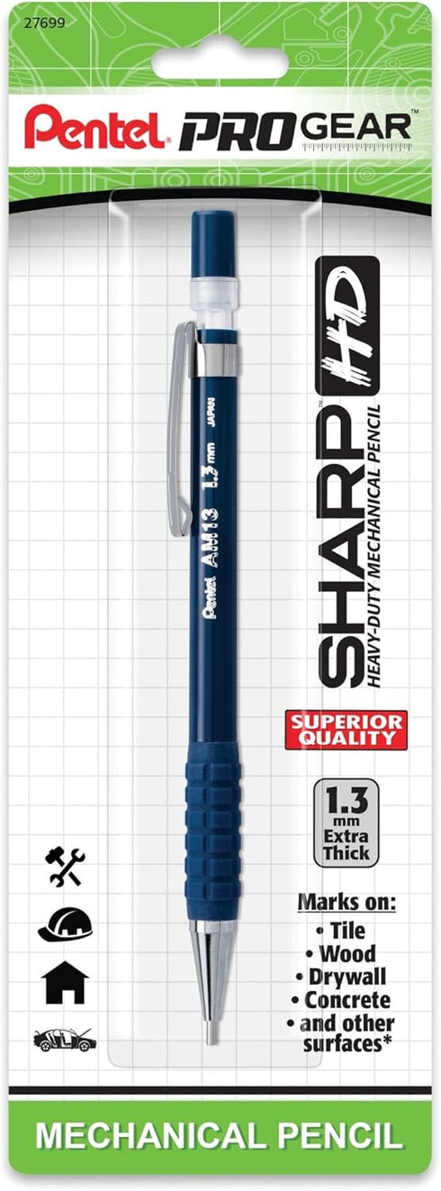 Pentel® PROGear 1.3 mm Mechanical Pencil, 1.3 mm, Blue Barrel...