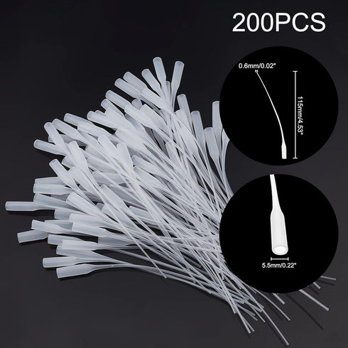 PH PandaHall Plastic Glue Micro-Tips, 200pcs 4.5"x5.5mm Glue Extender Slim Thin Precison Glue Applicator for Bottle Model Boats Guitar Fret Slots ...