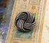 Bezelry 12 Pieces Swirl Ribbon Knot Metal Shank Buttons. 23mm (7/8 inch) (Gray Silver)...