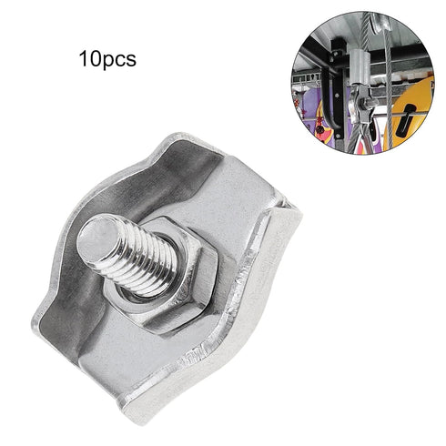 20pcs M3 Single Bolt Wire Rope Clips, PNXKTXO 304 Stainless Steel Simplex Cable Clamps for 2-2.5MM Diameter Wire Cable Saddle Fastener...