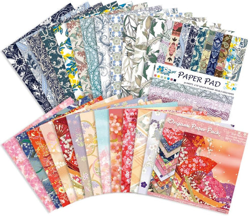 Origami Paper Kit Dobule Sided 100 Sheets 100 Colors 6 Inch Japanese Chiyo Square Easy Fold Arts Crafts DIY Handwork Origami Papers Beginner Sakur...