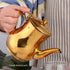 Stainless Steel Tea Pot With Filter Rust Proof Durable Oil Strainer Pot For Hotels Restaurants Homes 850ml Tea Kettle(Gold)...