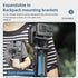 TELESIN 360° Backpack Mount with Quick Release Tripod Adapter, Shoulder Strap Bag Belt Clip POV Hiking Holder Accessories for GoPro 12 11 10 9 8 7...