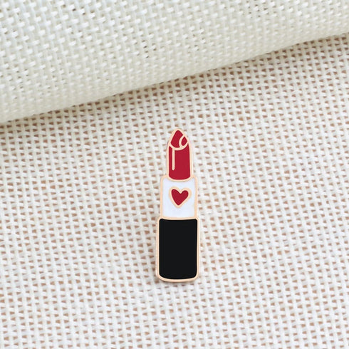 Red Lip Lipstick Enamel Lapel Brooch Pin for Men Women (2 PCS 1#)...