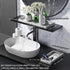 BBK Bathroom Vanity Tray - 2 Pack (7.8" and 11.8") Silicone Bathroom Trays for Counter, Perfume Key Trinket Ring Tray, Decor Soap Dispenser Counte...