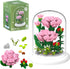 MJDDJA Mini Flower Bouquets Building Blocks,Easter Basket Stuffers,Mini Building Blocks Sets,Forever Carnations Decorated Flower with Dust Cover,M...