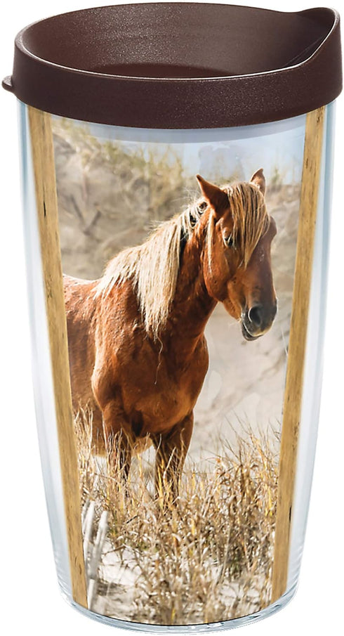 Tervis Coastal Wild Horses Made in USA Double Walled Insulated Tumbler Travel Cup Keeps Drinks Cold & Hot, 16oz, Classic...