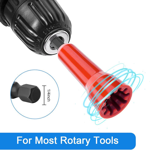 SUNJOYCO 3PCS Wire Nut Twister Tools for Drill, Wire Twisting Spinner, Wire Spin Twister Nut Connector Socket, Wire Twisting Tools with 1/4" Chuck...