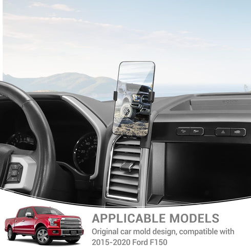for F150 Dash Phone Mount Holder, Dashboard 360° Mobile Cell Phone Holder for Frod F150 2015 2016 2017 2018 2019 2020 Black...
