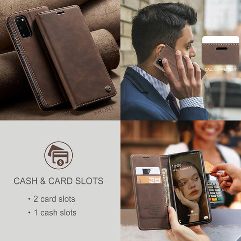 Kowauri Galaxy S20 FE 5G Leather Wallet Case - Classic Design with Card Slot and Magnetic Closure Flip Fold Case for Samsung Galaxy S20 Fan Editio...