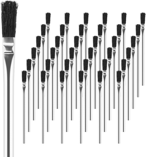 TIYIY Acid Brush, 36 Count 3/8 Inch Acid Flux Brushes with Tin-Plated Handle and Natural Bristle, Disposable Acid Brush for Soldering, Woodworking...