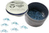 100 Count Dolphin Shaped Paper Clips Great for Paper Clip Collectors or Office Gift - Comes in Round Tin with Lid and Gift Box (Teal)...