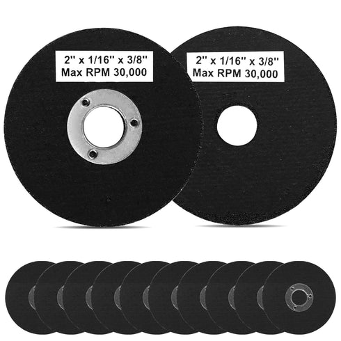 10 Pack 2 Inch Die Grinder Cut Off Wheels Mini Metal Cutting Disc 2'' x 1/16'' x 3/8'' Arbor Cutting Wheels for Angle Grinder Cut Off Tool Metal S...