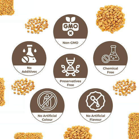 CARMEL ORGANICS Fenugreek |Methi Seeds (Whole, 8 Ounce or 0.5 Lbs)(Pack of 1) | USDA Certified Organic | Non-Gmo | No Added Preservatives | Indian...
