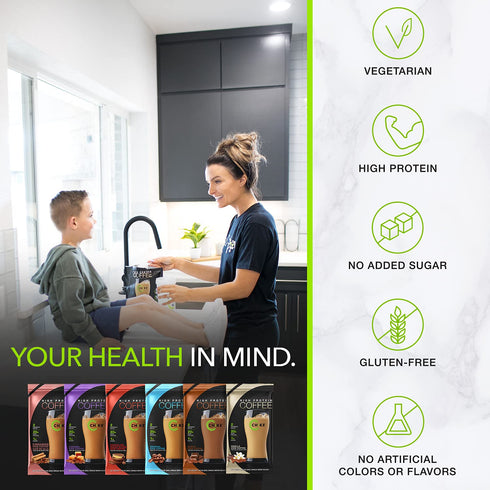 Chike High Protein Iced Coffee Sampler Pack, 20 G Protein, 2 Shots Espresso, 1 G Sugar, Keto Friendly and Gluten Free, 6 Single Serve Packets...