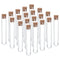 PATIKIL 10ml Plastic Test Tubes with Cork Stoppers, 20Pcs 100x16mm Tubes for Scientific Party Decoration Candy Bead Storage Bath Salt Lab Use, Cle...