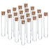 PATIKIL 10ml Plastic Test Tubes with Cork Stoppers, 20Pcs 100x16mm Tubes for Scientific Party Decoration Candy Bead Storage Bath Salt Lab Use, Cle...