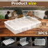 3 Pack 5 Grid Plastic Fishing Tackle Storage Box Visible Bead Jewelry Making Findings Organizer Box,6.8" x 3.5" x 1.2"...