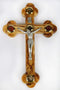 Jerusalem Olive Wood 11" Cross 14 Stations Crucifix from Bethehem with Holy Land Essences...