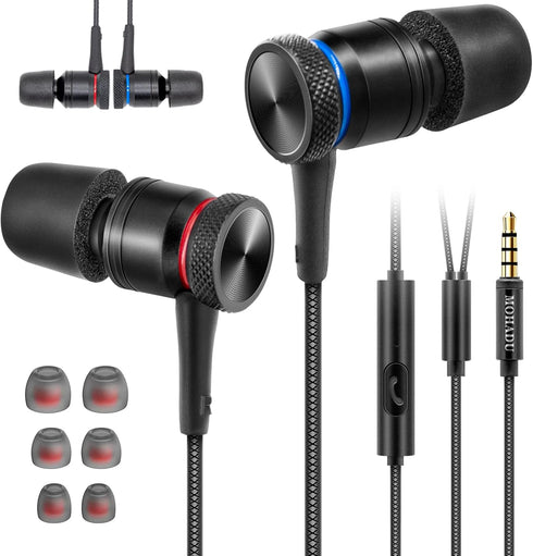 Earphones Wired Earbuds with Microphone Wired in-Ear Headphones Magnetic Noise Canceling 3.5mm Earbuds for Xiaomi,Huawei,Samsung,LG etc Wired Earp...