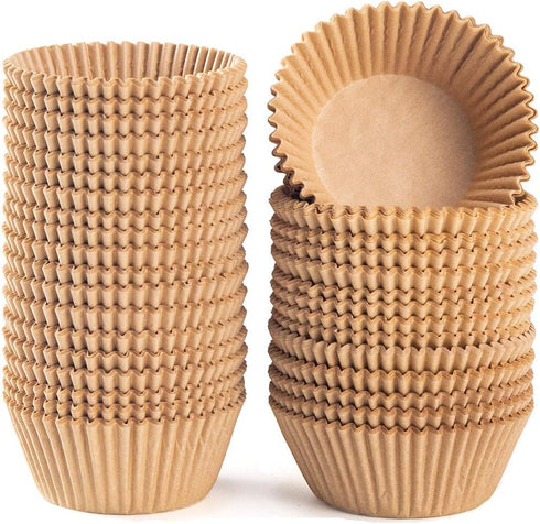Caperci Standard Natural Cupcake Liners 500 Count, No Smell, Grease-Proof Paper Muffin Liners, Food-grade Baking Cups for Cupcakes, Muffins, Nuts...