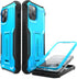 ExoGuard for iPhone 12 Case, Compatible with iPhone 12 Pro Case, Rubber Shockproof Full-Body Cover Case Built in Screen Protector with Kickstand f...