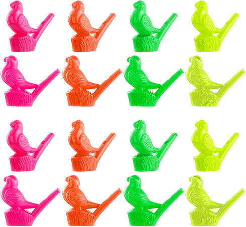 Sumind 16 Pcs Bird Water Whistles Party Whistles Bird Call Whistle Toys Novelty Water Warblers Musical Instrument Toy for Boys Girls Bath Party Ga...