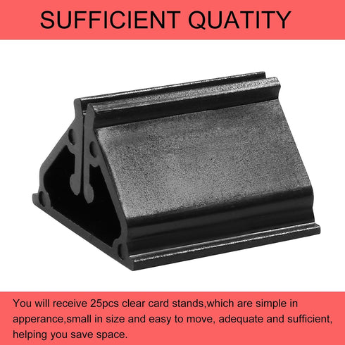 Black Game Card Holder Stand, 25pcs Acrylic Card Stand, Plastic Game Piece Holders for Cards, Party, Game, Photos, Memos, Pictures Display...