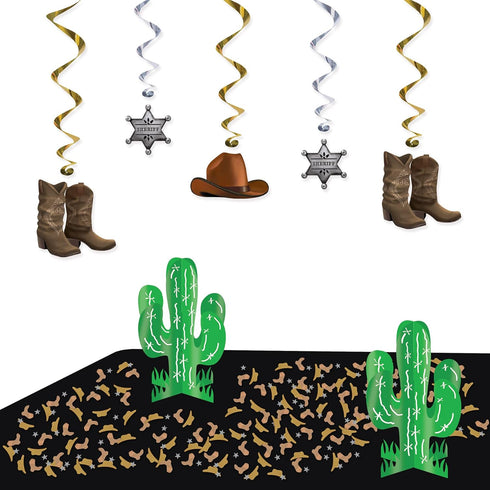 Fanci-Fetti Western Icons (copper, gold, silver) Party Accessory (1 count) (1 Oz/Pkg)...