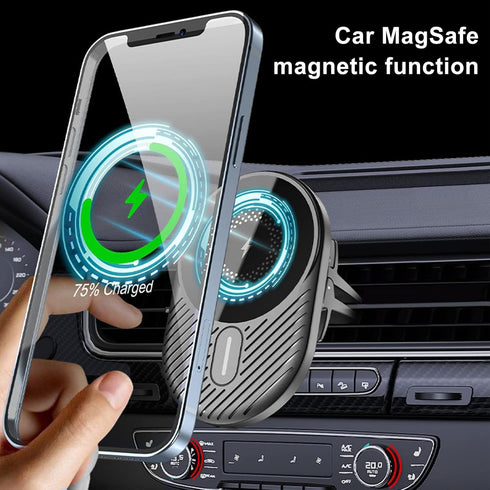 Magnetic Wireless Car Charger Vent Mount for Mag-Safe iPhone 15 14 13 12 11 Plus Pro Max Mini Magnet Car Charger 15W Mag Safe Phone Holder Stand W...