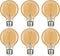 G25 LED Edison Vanity Globe Light Bulbs, LED Filament Light Bulb, 6W Equivalent to 60W, G80 Dimmable 600LM E26 Medium Base, Bathroom Vanity Mirror...