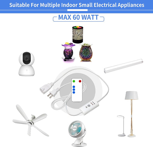 HNB Auto Off Timer with 3m Extention Wire, Remote Controller for Indoor Small Appliances, Electric Oil Melt Warmer Wax Melt Warmer Wax Melter Frag...