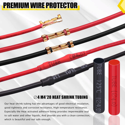 Twidec/200PCS U Shape Copper Wire Crimp Terminal 0.5-1.5mm Non-Insulated Cable Wire Spade Butt Connector for Electrical Wiring Car Audio Speaker G...