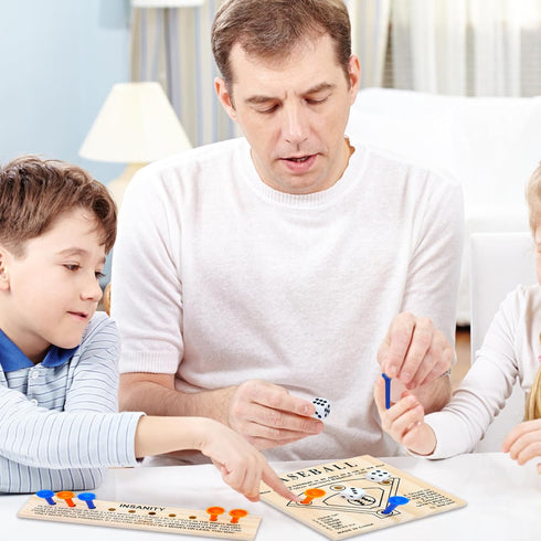 ONEST 5 Packs Wooden Peg Board Game Wooden Board Game Family Board Game Toy Birthday Party Favors Classic Educational Toy for Teens and Adults...