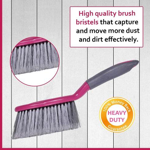 Dustpan and Brush Set, Multipurpose Floor Cleaner, for Home Office, Small Broom-2Count...
