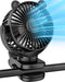 Portable Clip on Fan, Small Desk Fan Battery Operated, 360° Rotation, Cute Design, 3 Speed, Mini Table Fan USB Rechargeable, Personal Cooling Baby...