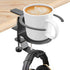 LBTING 2-in-1 Adjustable & 360 Rotating Office Gaming Accessories for Under Desk Headphone Stand, Hanging Headset, Holding Coffee Mug, Drinks, Wat...