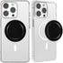 metisinno Magnetic Base Mirror Compatible with PopSocket Phone Grips and iPhone MagSafe Cases, Compact Makeup Mirror, Obsidian Black...