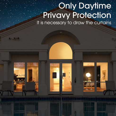 Coavas One Way Privacy Window Film Reflective Window Film See Out Not in Window Film Sun Blocking Heat Control Anti UV Non-Adhesive Static Cling f...