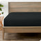 Bare Home Fitted Bottom Sheet Queen - Premium 1800 Microfiber - Ultra-Soft Wrinkle Free - Deep Pocket - Fitted Sheet (Queen, Black)...