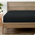 Bare Home Fitted Bottom Sheet Queen - Premium 1800 Microfiber - Ultra-Soft Wrinkle Free - Deep Pocket - Fitted Sheet (Queen, Black)...