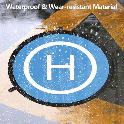 Drone Landing Pad, 21.6'' Waterproof Universal Quadcopter Landing Pads Fast-fold Double Sided for DJI Mini 4/3 Pro,Air 2S,Mavic Air 2,Mavic 2 Pro,...